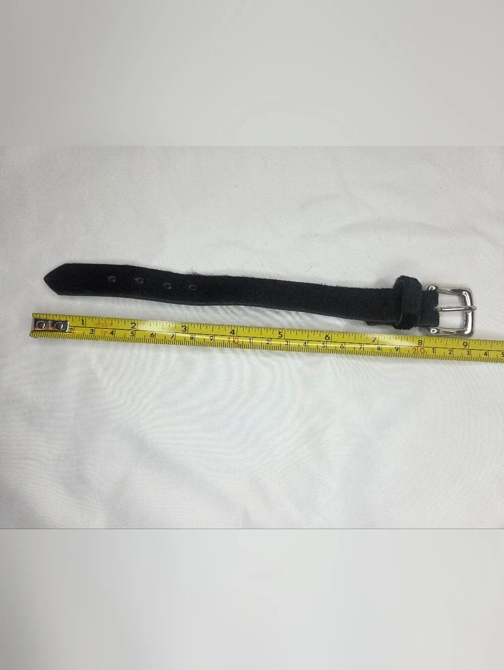 AL&C Black Calf Hair Leather Buckle Bracelet - Picture 6 of 7